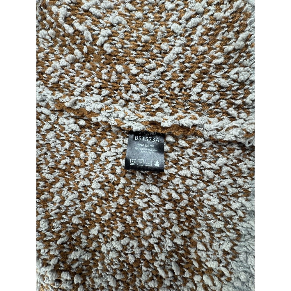 POL Aztec Geometric Oversized Chunky Knit Cardigan Women Small Brown Winter Cozy - Picture 7 of 11